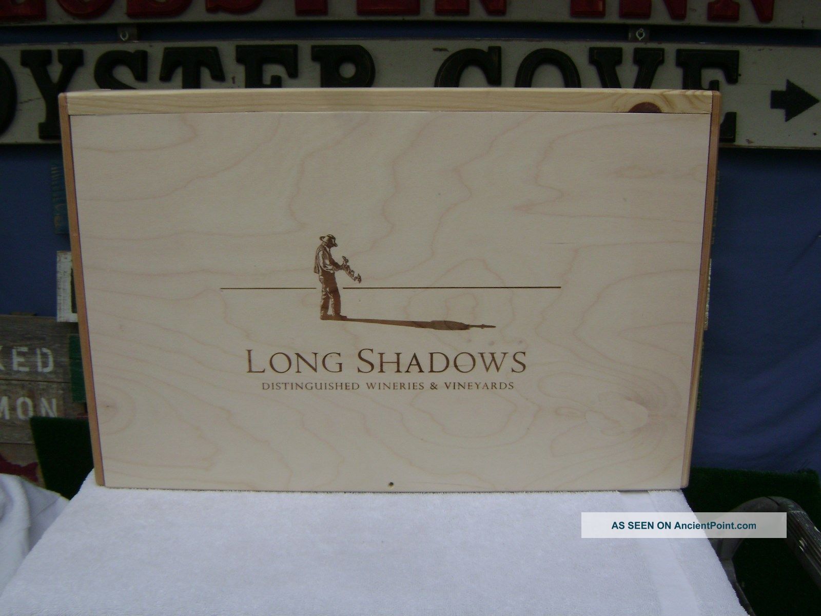 Long Shadows Vineyards Wine Wooden Wood Box Crate Boxes photo