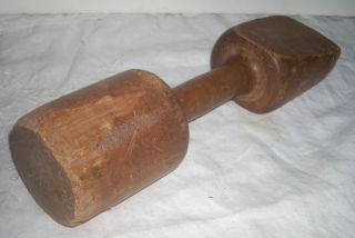 Antique / Vintage Primitive Wood Dough Tool Pestle / Kneader / Smasher / Scraper photo