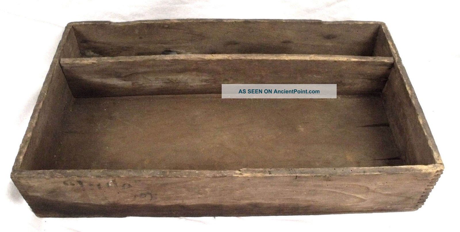 Antique Primitive Country Farmhouse Divided Wood Seed Box Crate Shelf Primitives photo