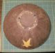 Large Brick Red & Country Star Primitive Crockery Dough Bowl Rustic Aged Finish Primitives photo 3