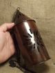 Copper Tin Handmade Folk Art Hanging Candle Lantern W Handmade Chain Primitives photo 1
