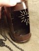 Copper Tin Handmade Folk Art Hanging Candle Lantern W Handmade Chain Primitives photo 3