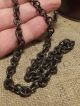 Copper Tin Handmade Folk Art Hanging Candle Lantern W Handmade Chain Primitives photo 4