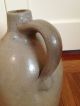 Antique West Troy New York Pottery Two Gallon Stoneware Jug With Cobalt Floral Jugs photo 9