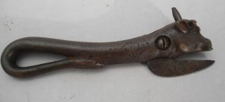 Antique England Cast Iron Cow Box Opener photo