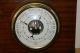 Vintage Mounted Mahogany Mariner Ships Clock Brom & Barometer Italian 