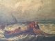 Fine Antique Irish 19thc Marine Oil Painting,  Bringing In The Nets Model Ships photo 6