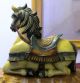Antique Poss.  Chinese Horse Wood Sculpture Hand Carved Then Ceramic Type Painted Horses photo 9