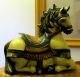 Antique Poss.  Chinese Horse Wood Sculpture Hand Carved Then Ceramic Type Painted Horses photo 10