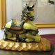 Antique Poss.  Chinese Horse Wood Sculpture Hand Carved Then Ceramic Type Painted Horses photo 3