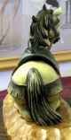 Antique Poss.  Chinese Horse Wood Sculpture Hand Carved Then Ceramic Type Painted Horses photo 4