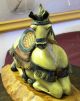 Antique Poss.  Chinese Horse Wood Sculpture Hand Carved Then Ceramic Type Painted Horses photo 7