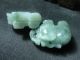 100%natural Light Green Grade A Jadeite Pendants/two Elephants Necklaces & Pendants photo 3