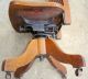 Vtg Machine Age Industrial Oak Desk Chair ' The Atwood 