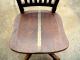 Vtg Machine Age Industrial Oak Desk Chair ' The Atwood 