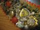 Vtg Folk Art Mirror Costume Jewelry Rhinestones,  Enamel,  Pins,  Necklaces,  Charms Folk Art photo 9
