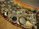 Vtg Folk Art Mirror Costume Jewelry Rhinestones,  Enamel,  Pins,  Necklaces,  Charms Folk Art photo 4