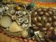 Vtg Folk Art Mirror Costume Jewelry Rhinestones,  Enamel,  Pins,  Necklaces,  Charms Folk Art photo 8