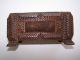 1890 ' S Antique Wood Delicado Cigar Tramp Art Sewing Box Sliding Pin Cushion Lid Boxes photo 5
