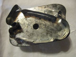 Antique Primitave Rabbit 19c Dark Tin Flat Back Cookie Cutter Folk Art photo