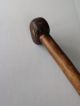 Antque Primitive Black Americana Folk Art Hand Carved Wood Walking Cane Stick Primitives photo 3