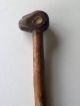 Antque Primitive Black Americana Folk Art Hand Carved Wood Walking Cane Stick Primitives photo 4