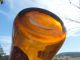 Interesting Piece Of Vintage Amber Art Glass Mug - Applied Handle/tall/wavy/pontil Other photo 7