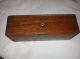 Antique 1800 ' S Wheeler & Wilson Sewing Wooden Carved Box Button Latch Velvet Int Baskets & Boxes photo 1