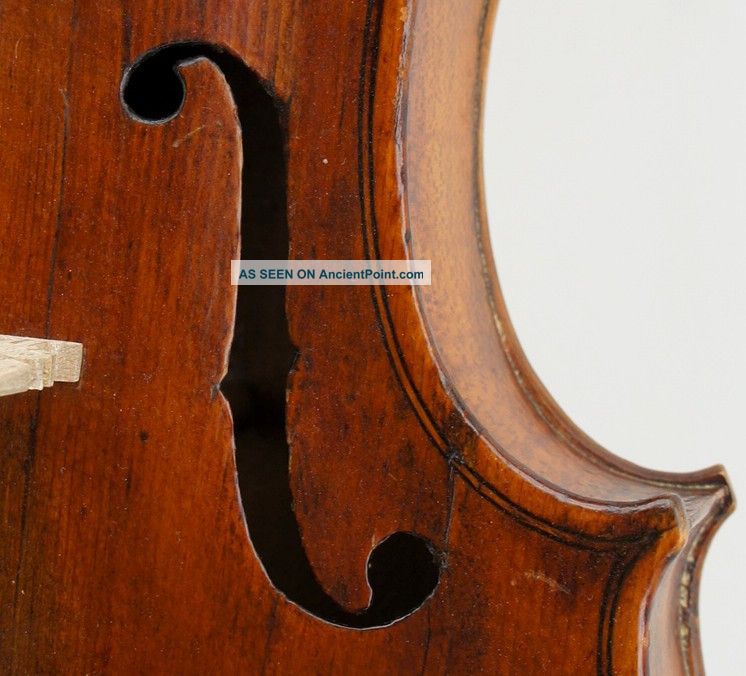 Interesting,  Old,  Antique Violin,  C.  1800,  Grafted Head,  Well Set - Up - Ready To Play String photo