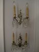 Pair Of Antique French Bronze & Austrian Crystal Wall Sconces Recently Rewired Chandeliers, Fixtures, Sconces photo 11