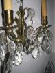 Pair Of Antique French Bronze & Austrian Crystal Wall Sconces Recently Rewired Chandeliers, Fixtures, Sconces photo 3