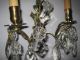 Pair Of Antique French Bronze & Austrian Crystal Wall Sconces Recently Rewired Chandeliers, Fixtures, Sconces photo 5