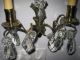 Pair Of Antique French Bronze & Austrian Crystal Wall Sconces Recently Rewired Chandeliers, Fixtures, Sconces photo 6