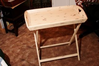 Folding Butler ' S Tray Table Stand Vintage Country Serving photo