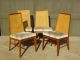 Four Vintage Danish Modern Teakwood Cane Dinning Room Chairs Mid - Century Post-1950 photo 1