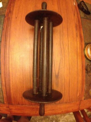Antique Primitive Wool Spinng Wheel Wood Great Piece 29 