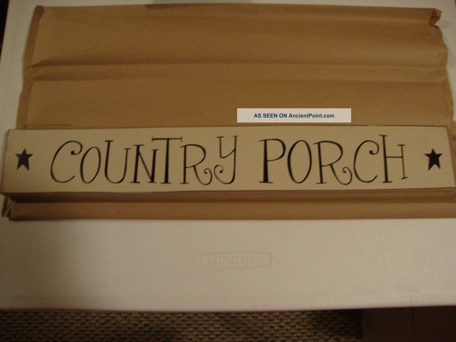 Country House Wood Sign W/stars / Country Porch / Primitives photo