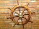 3 ' Wooden Boat Ship Steering Wheel Wheels photo 7