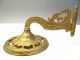 Antique Metal Cast Iron Ornate Repainted Gold Colored Oil Lamp Wall Sconce Parts Chandeliers, Fixtures, Sconces photo 1