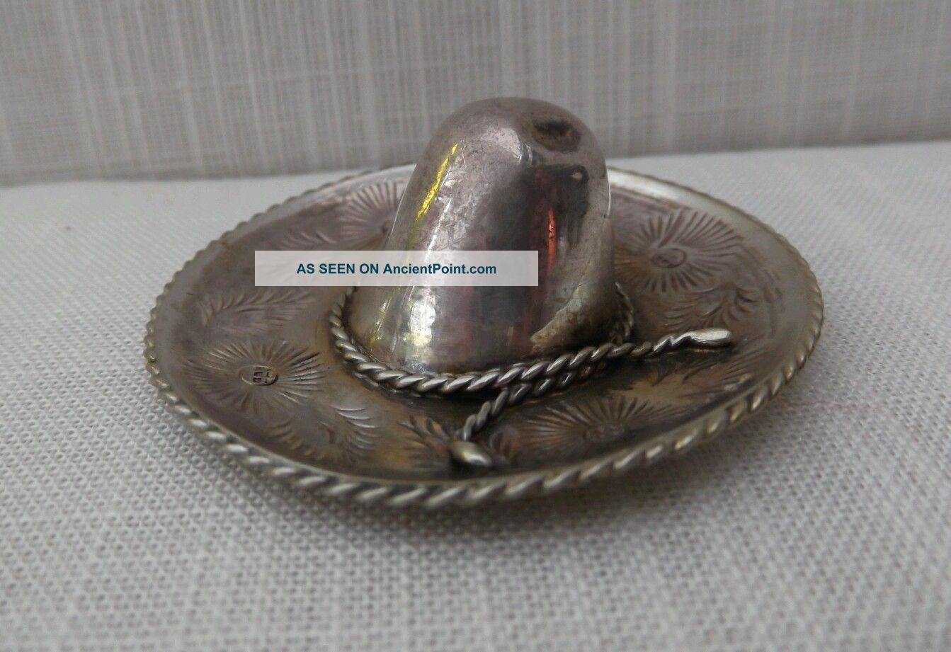 Rare Sterling Silver Sombrero Mexican Hat Signed Makers Mark Ca (1068) Other photo