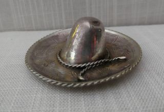 Rare Sterling Silver Sombrero Mexican Hat Signed Makers Mark Ca (1068) photo