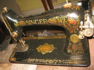 Antique Dated 1903 Singer 66 - 1 Red Eye Treadle Sewing Machine G613049 Good photo