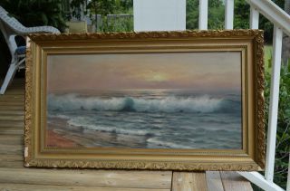 Nels Hagerup Antique Oil Painting Circa 1890 photo