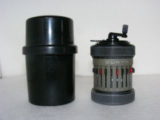 Curta Calculator Type Ii,  Working Order + Copy Booklet In Container photo