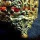 Antique Victorian French Brass & Glass Ormolu Filigree Guilloche Casket Beveled Victorian photo 6