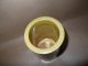 Vintage Chinese Yellow Ceramic Porcelain Brush Washer Highly Raised Fish Marked Brush Washers photo 5