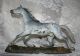 Antique Art Nouveau Sculpture Victorian Art Statue Metalware photo 1