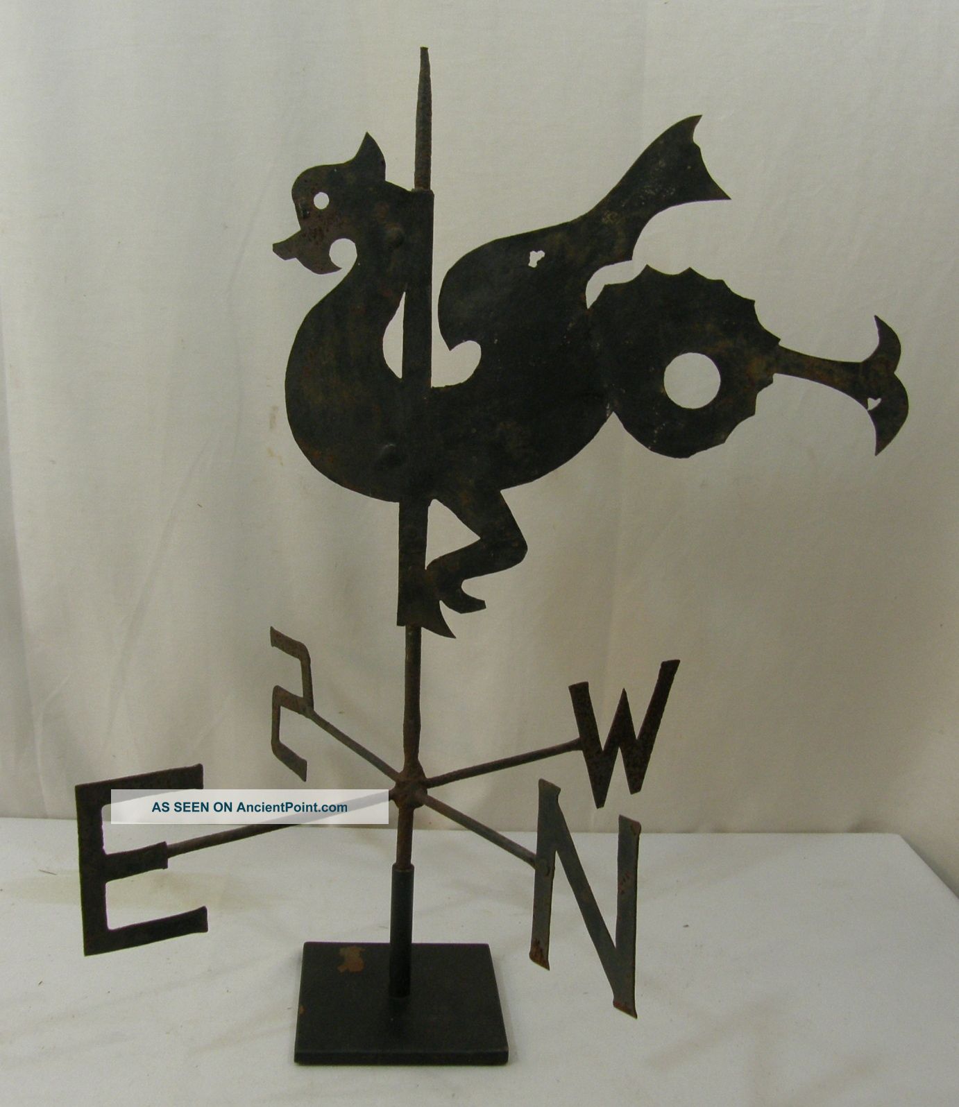 Rare 19th Century American Folk Art Sheet Metal Dragon Weathervane Ca 1880 - 1900 Primitives photo
