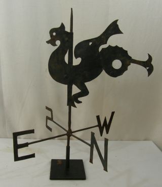 Rare 19th Century American Folk Art Sheet Metal Dragon Weathervane Ca 1880 - 1900 photo