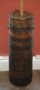 Antique Primitive Staved Wooden Butter Churn; 19th Century Staved Pine Barn Find Primitives photo 11
